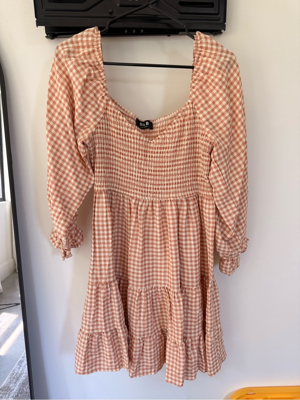 Gingham Smocked Tiered Dress